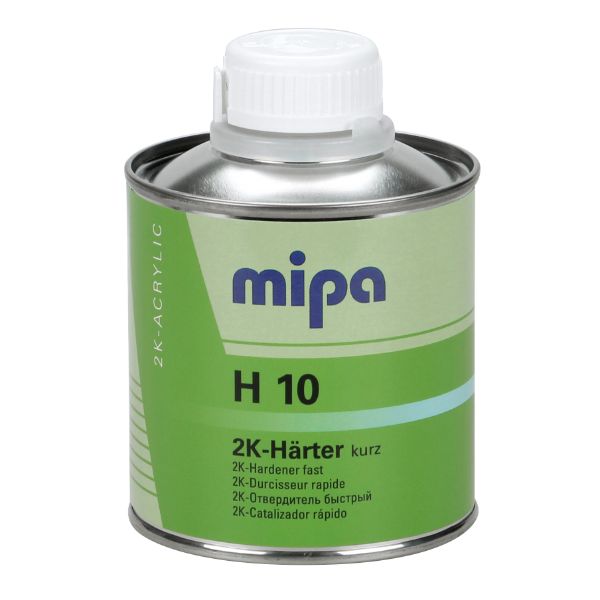 Mipa 2K H10 Fast Hardener 1L tin for automotive primer curing.