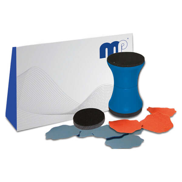 MP De-nibbing Mini Sanding Discs Kit including sanding block and assorted mini discs.