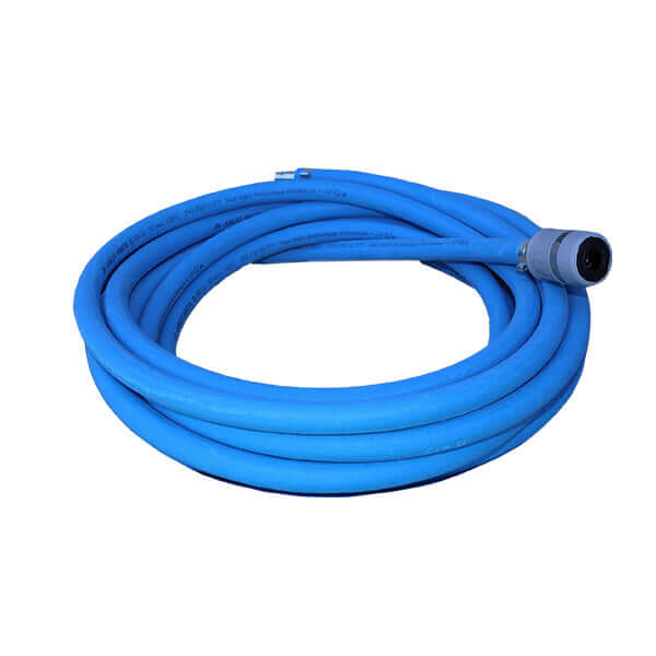 ANEST IWATA 10M ANTI STATIC HOSE - Blue high-performance air hose for professional spray painting.