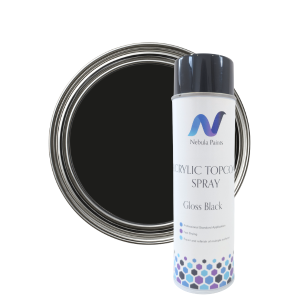 Nebula Paints Acrylic Topcoat Gloss Black 500ml