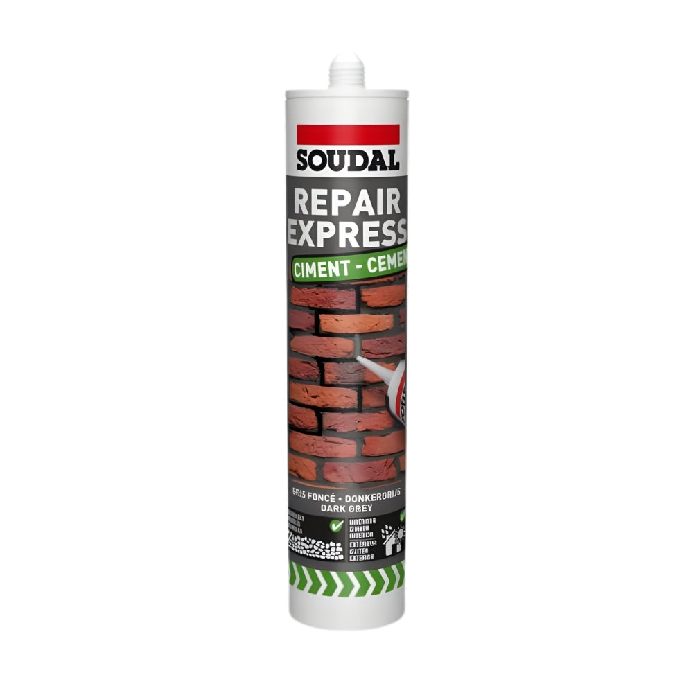 Soudal Repair Express Cement Filler for Concrete & Brickwork (290ml) packaging with brick texture design.