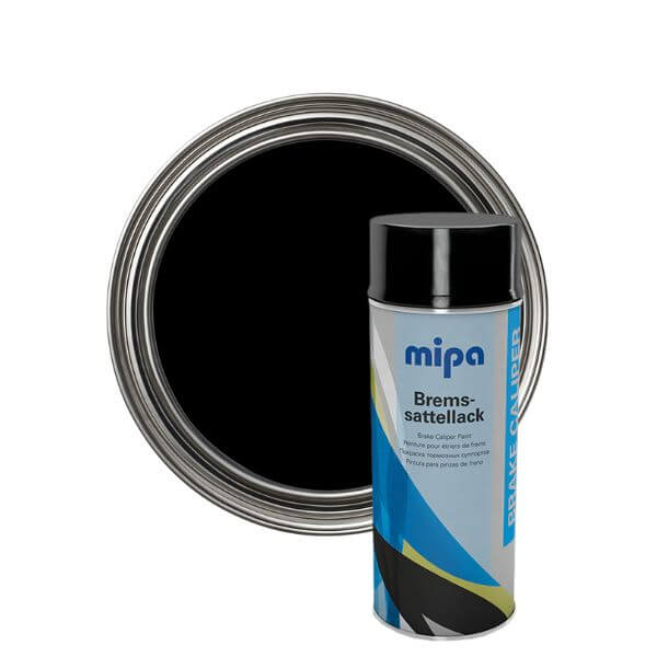 Mipa Brake Caliper Spray Paint (400 ml) with a glossy black finish for durable and decorative caliper coatings.
