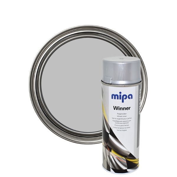 Mipa paint can and paint tray on a white background