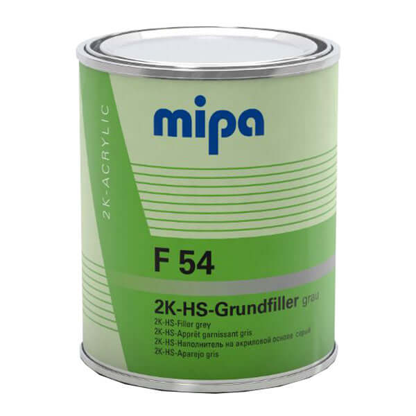 Mipa 2K F54 HS Primer Filler canister showcasing high-performance multi-purpose primer filler.