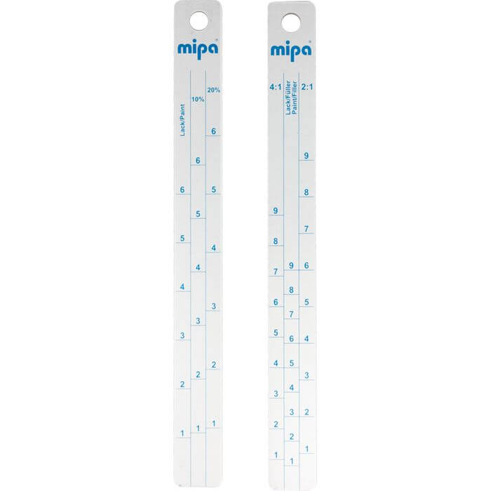 Mipa Paints - Mixing Sticks Silver 3:1/6:1 for accurate paint mixing ratios.