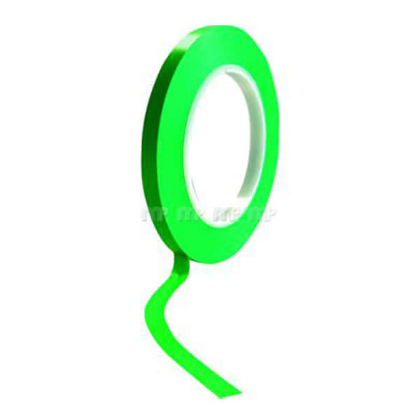 Fineline Tape 55m x 6mm Roll (Min Order 10) Green on a roll, featuring precision masking for professional painting projects.