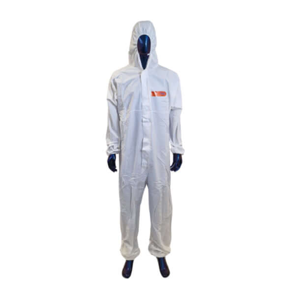MP Disposable Spray Overall 'TechTex' on mannequin showcasing durable, comfortable protection for professional painters.