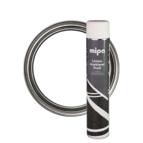 Mipa Line Marking Aerosol in spray can with marking wire for professional surface marking.