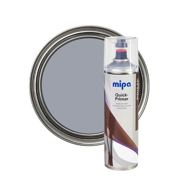 Mipa Quick Primer Spray (500ML) next to a circular paint can on a white background.