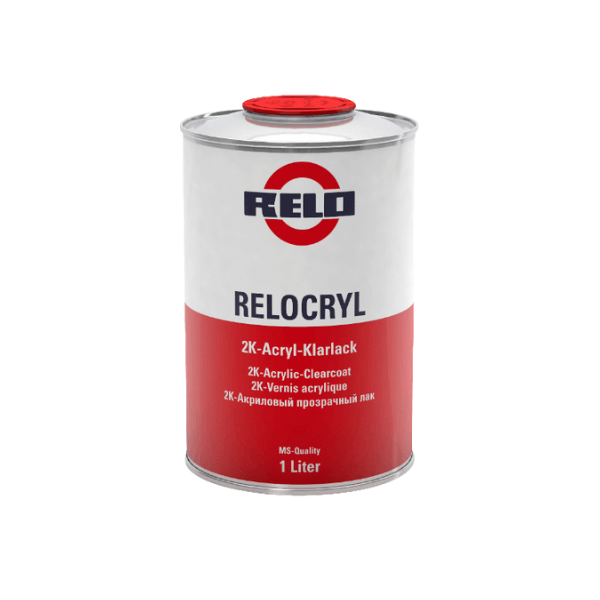 Relo MS Clear Lacquer 1lt can offering high-quality automotive clearcoat for excellent finish.