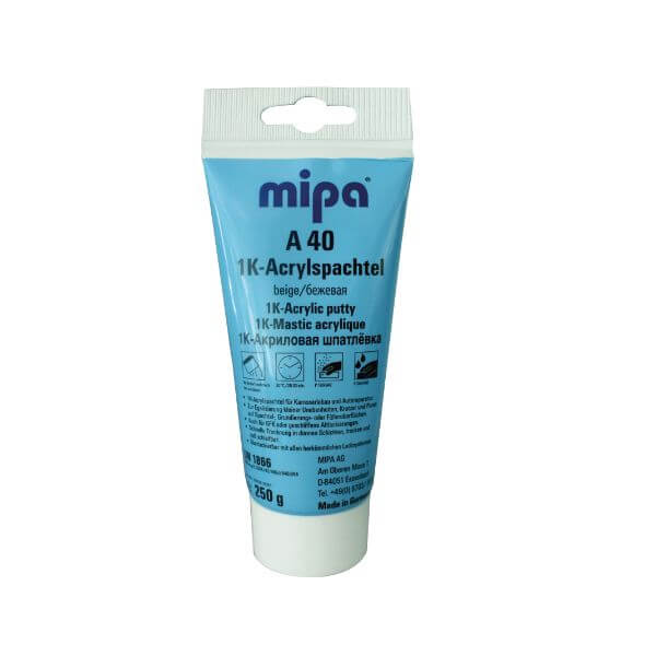 A40 Stopper single 0.25 Kg - Smooth Acrylic Filler Putty for automotive plastic repairs.