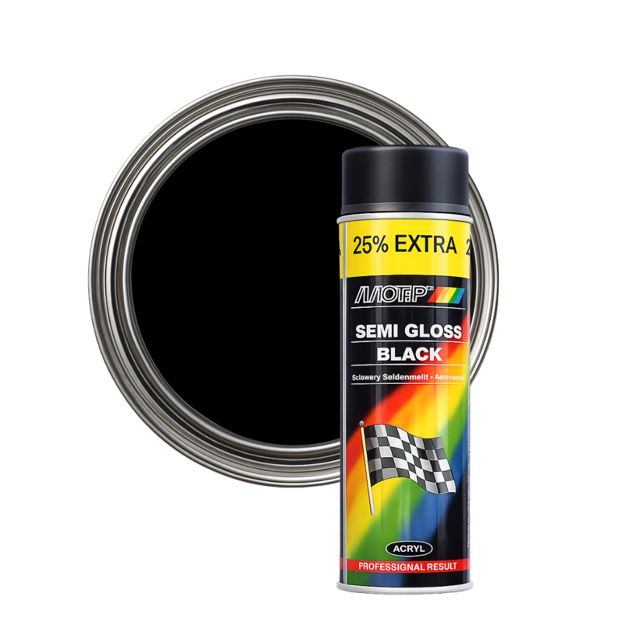 MOTIP Black Semi Gloss Aerosol Spray (500ml)