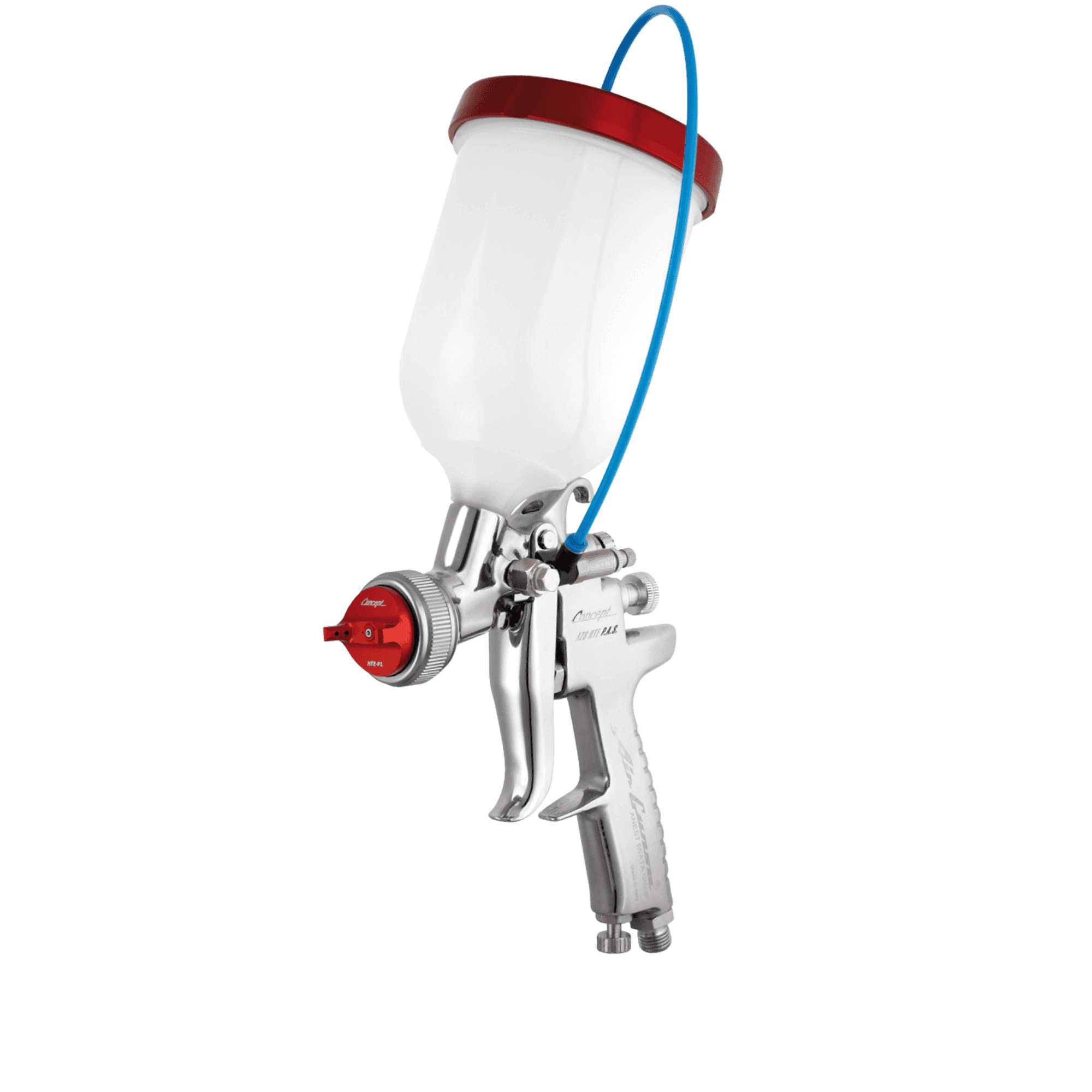 Anest Iwata AZ3 HTE P.A.S. Concept Gravity Feed Paint Spray Gun with a unique pressure-assisted system.