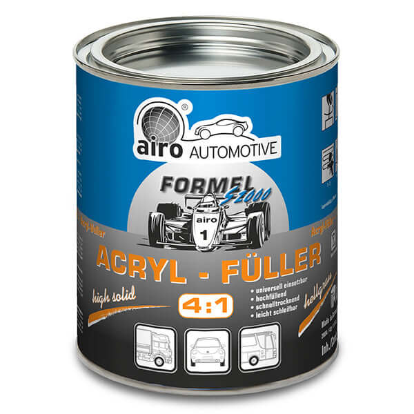 Airo-Chemie Formel S 2000 Acrylic Filler 4:1 1 Litre - Light Grey in a can