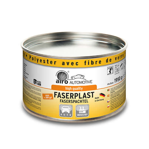Airo-Chemie Faserplast Polyster Filler 2kg can for automotive repair and refinishing.
