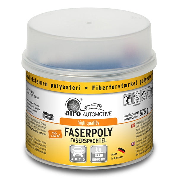 Airo-Chemie Faserpoly Yellow Polyester Resin 600g + Spatula Airo-Chemie