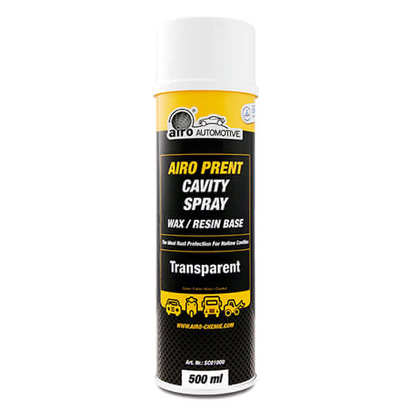Airo-Chemie Prent Wax Based Cavity Aerosol 500ml in a spray can, designed for corrosion protection.