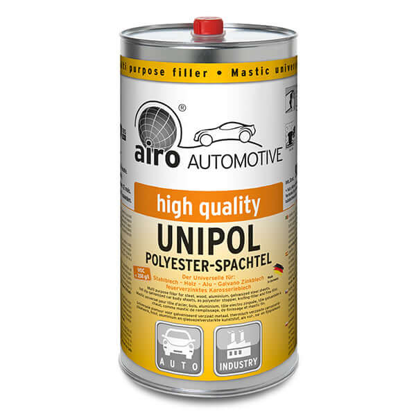 Airo-Chemie Unipol Beige Polyster Filler 10kg universal polyester filler canister for automotive use.