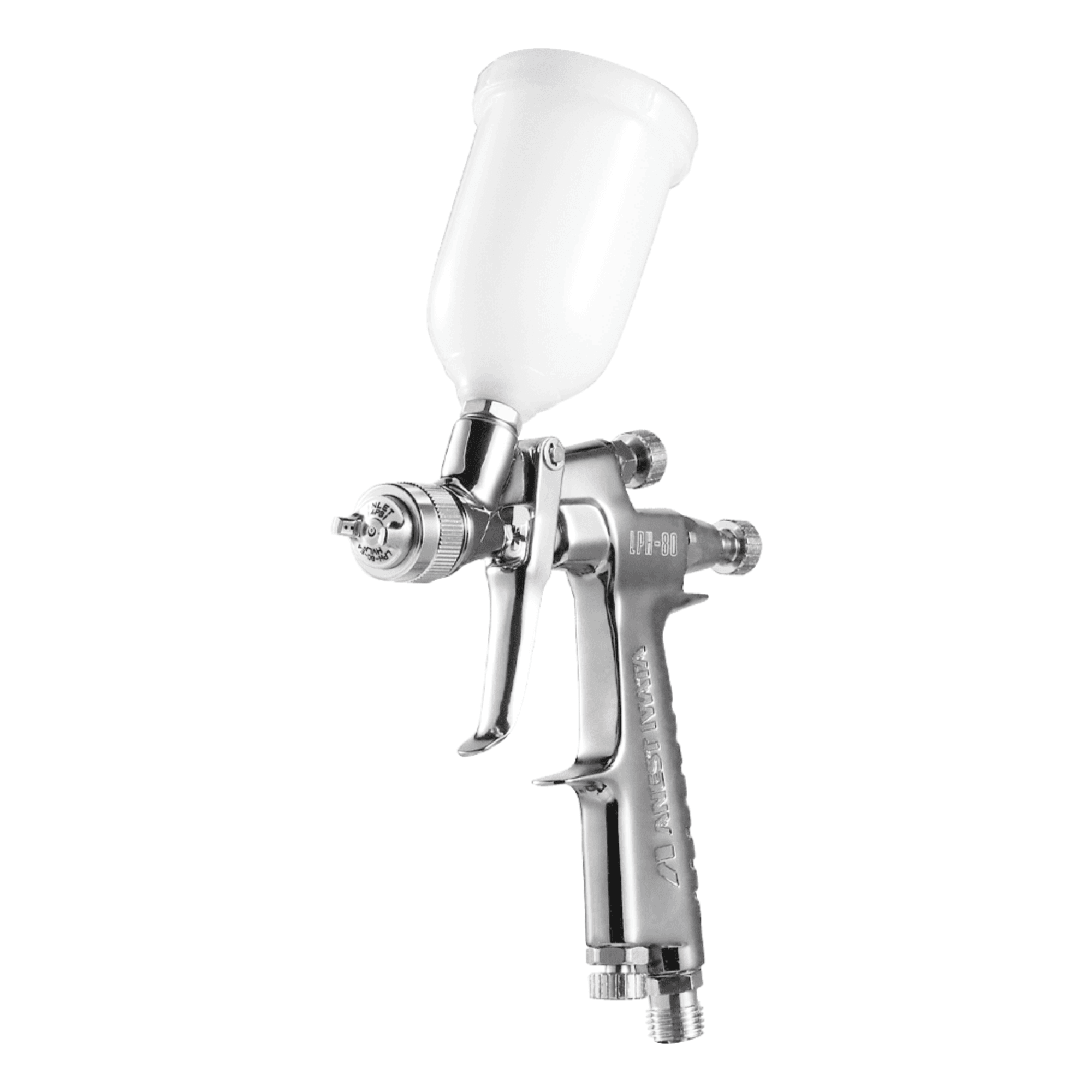 ANEST IWATA LPH-80 (LVLP) Spray Gun with gravity feed design and precision spray capabilities.