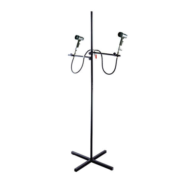 Anest Iwata Aquadry Set (Stand, Hoses, Plus 2 Dryer Guns) with stand and two dryer guns for paint drying.