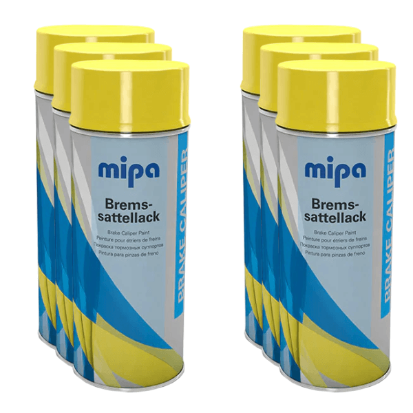 Brake Caliper Spray Paint (400 ml) - Mipa Bremssattellack cans displaying high-quality, temperature-resistant paint.