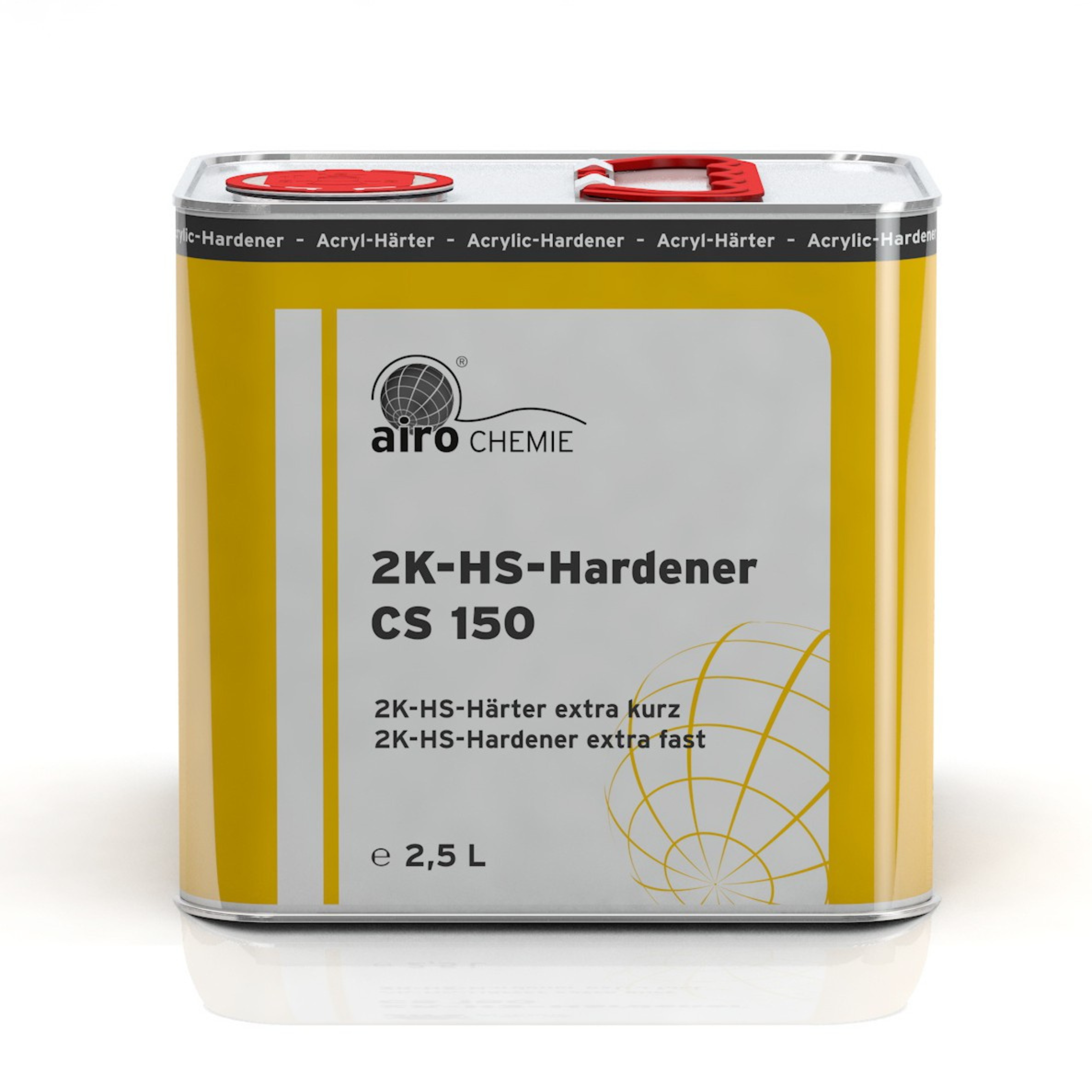 A container of atro CHEMIE 2K-HS-Hardener CS 150 on a white background