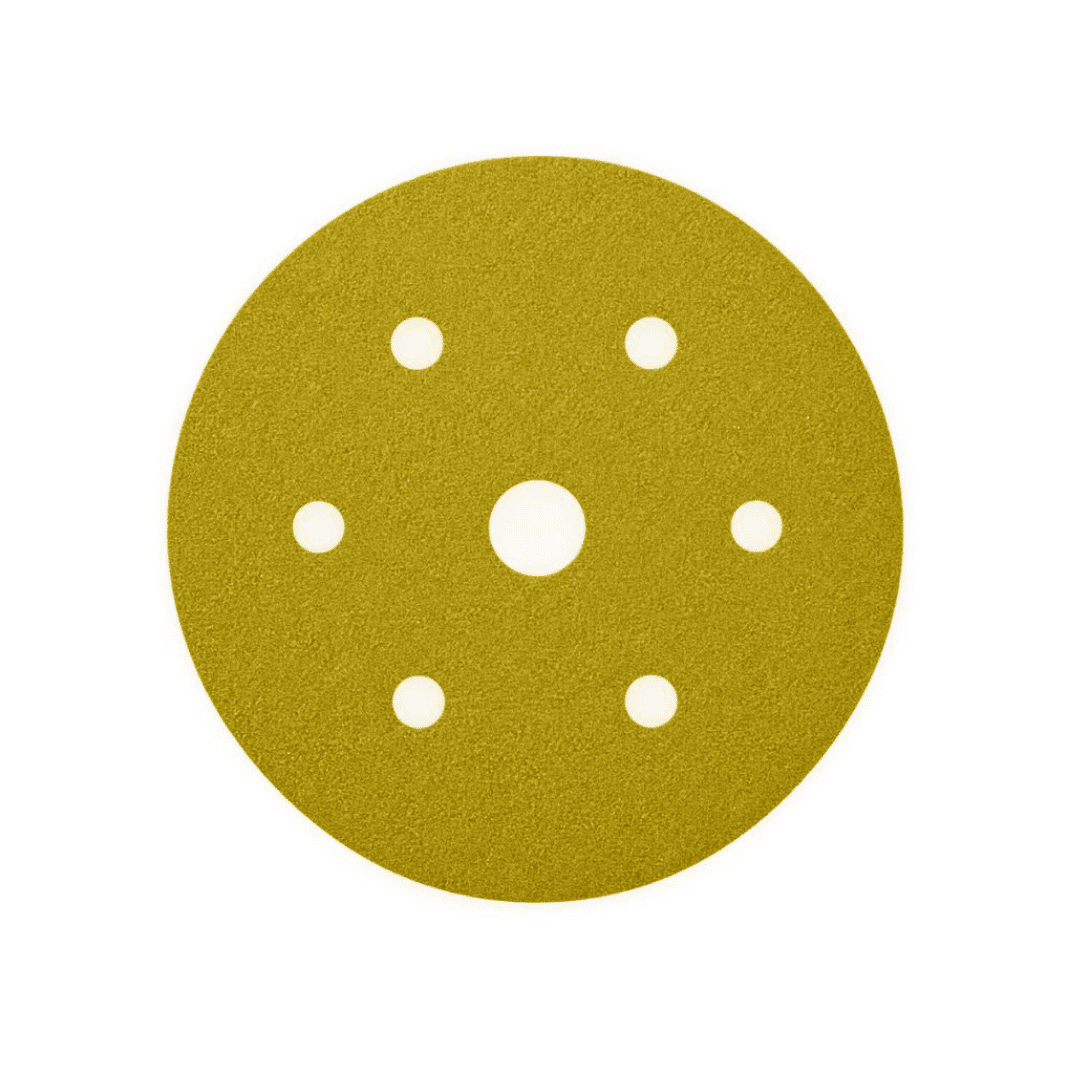 MP Goldfilm Sanding Disc 6/7 Hole Hook & Loop Fastener (150mm) (Grit Level P40-P2000)