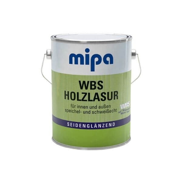 Mipa Paints WBS Wood Stain (2.5L) - Eco-friendly water-based preservative stain for wood protection.