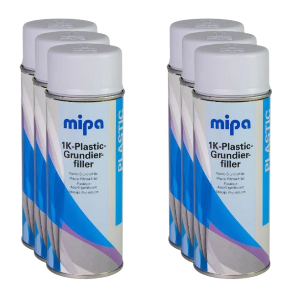 Mipa 1K Plastic Primer Spray Light Grey (400ml) Box Grey Mipa Paints Limited