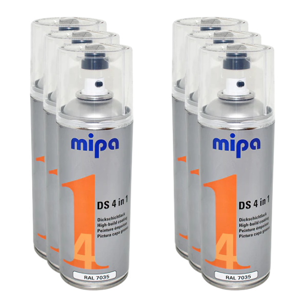 Mipa 4 in 1 DS Spray 7035 Light Grey (400ML) Box Grey Mipa Paints Limited