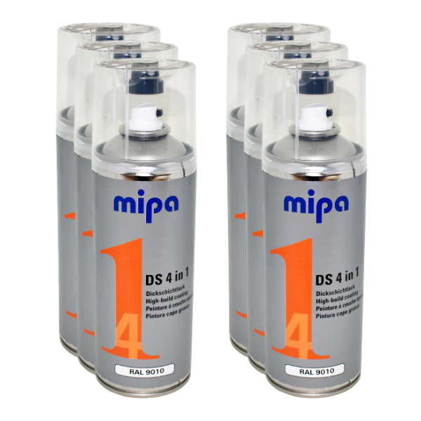 Mipa 4 in 1 DS Spray 9010 Pure White (400ML) Box White Mipa Paints Limited