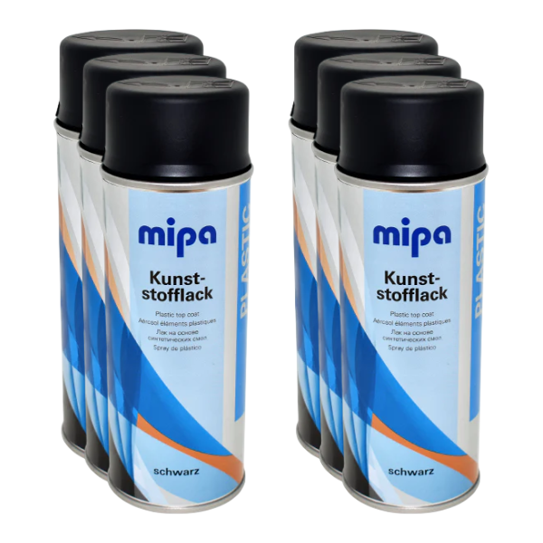 Mipa Black Bumper Colour (400ML) Box Black Mipa Paints Limited