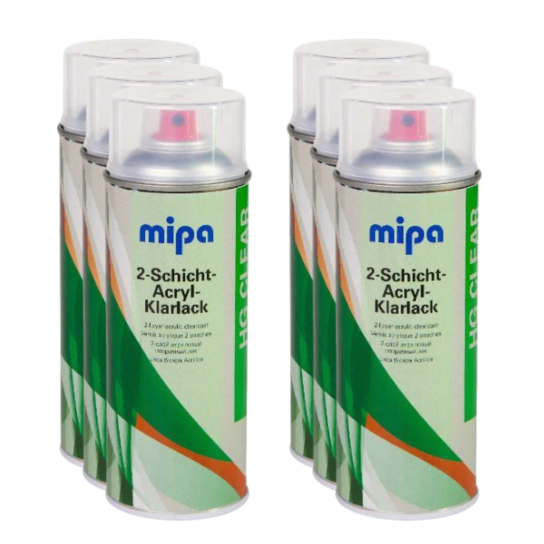Mipa High Quality Clear Lacquer Spray (400ML) Box Clear Mipa Paints Limited
