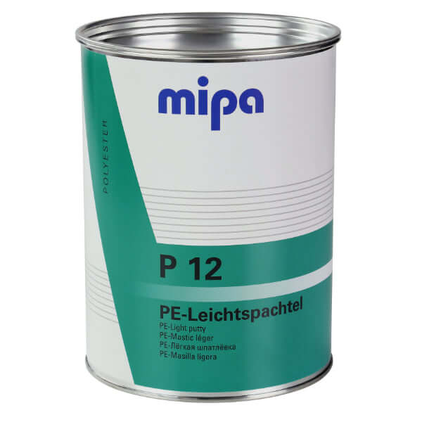 Mipa P12 Filler 3 Litre can for professional automotive repair solutions.