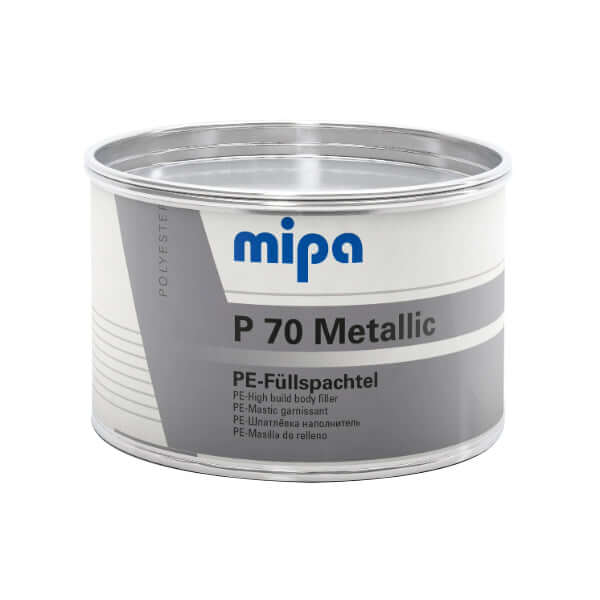 Mipa P70 Aluminium Pigmented Filler 2Kg - high-quality polyester body filler for automotive repairs