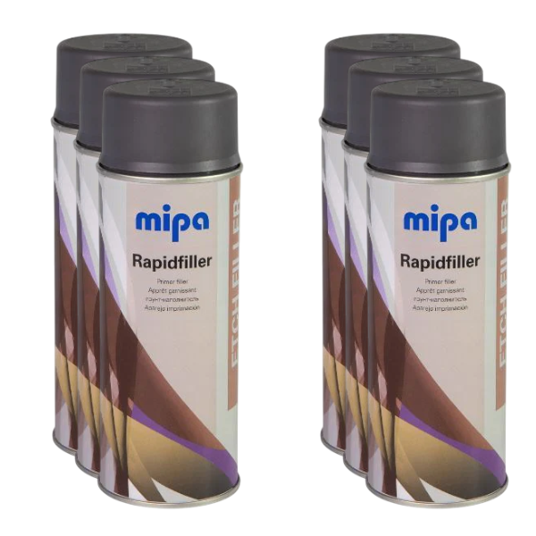 Mipa Rapid Filler Dark Grey Etch Primer (400ML) Box Grey Mipa Paints Limited