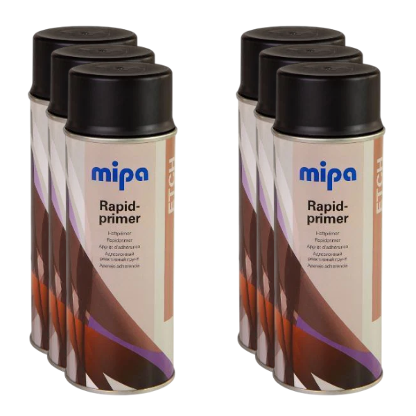 Mipa Rapid Primer Spray Black (400ML) Box Black Mipa Paints Limited
