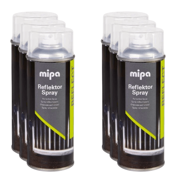 Mipa Reflector Spray (400ML) - High-visibility aerosol spray cans for safety marking.