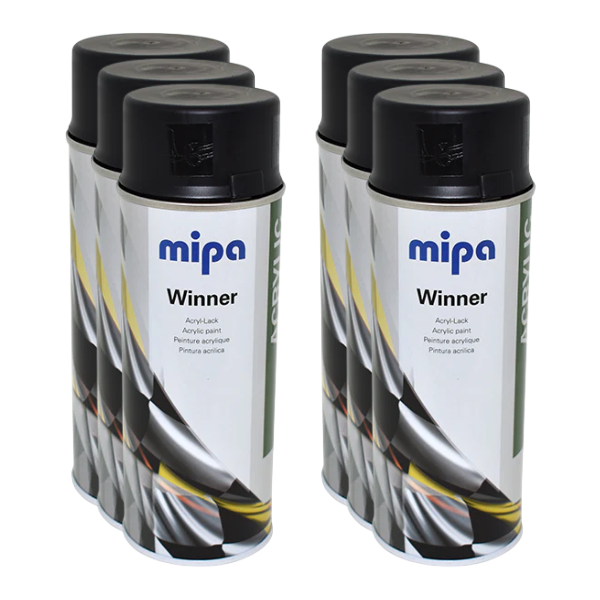 Mipa Spray Black Matt (400ML) Box Black Mipa Paints Limited