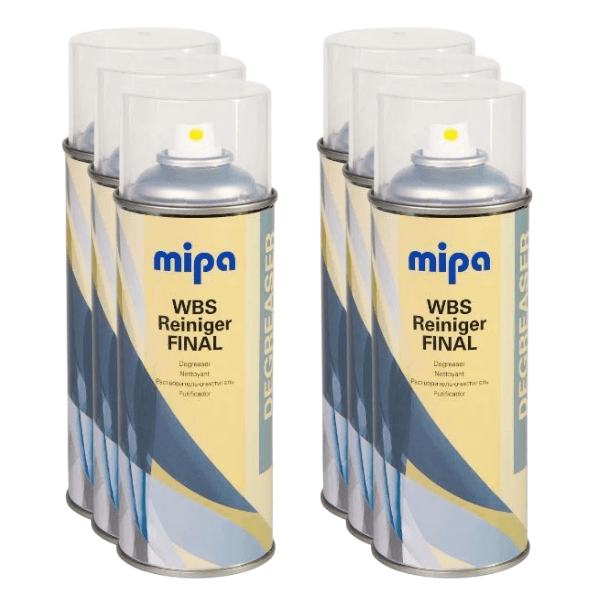 Mipa Water-Based Degreaser Aerosol (400ML) - anti-static, low-odour cleaner for sensitive surfaces.