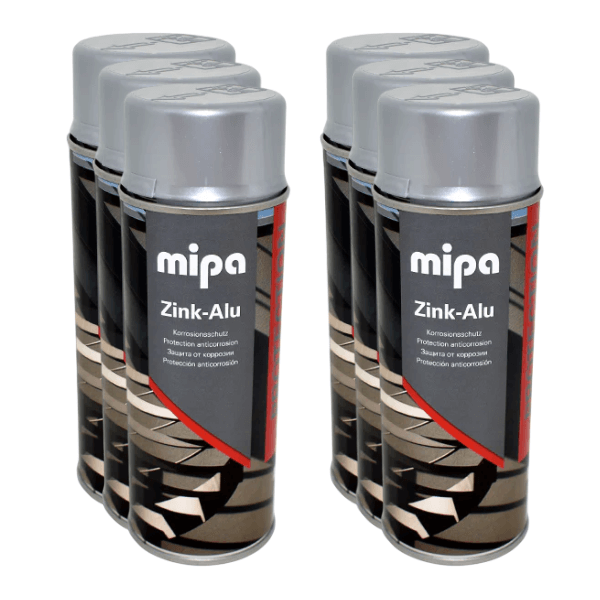 Mipa Zink-Alu Spray (400ML) cans for corrosion protection and galvanised surface repairs.