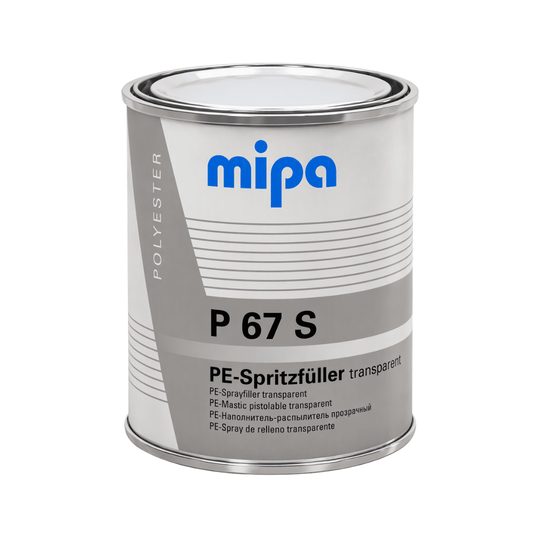 Mipa P67 S Polyester Transparent Spray Filler Incl Hardener (1kg)