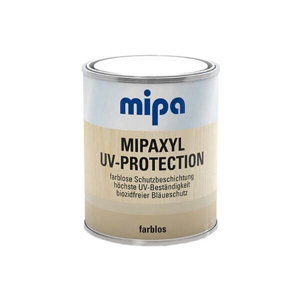 Mipaxyl UV-Protection 750ml wood coating canister for UV-resistant wood finish and protection.