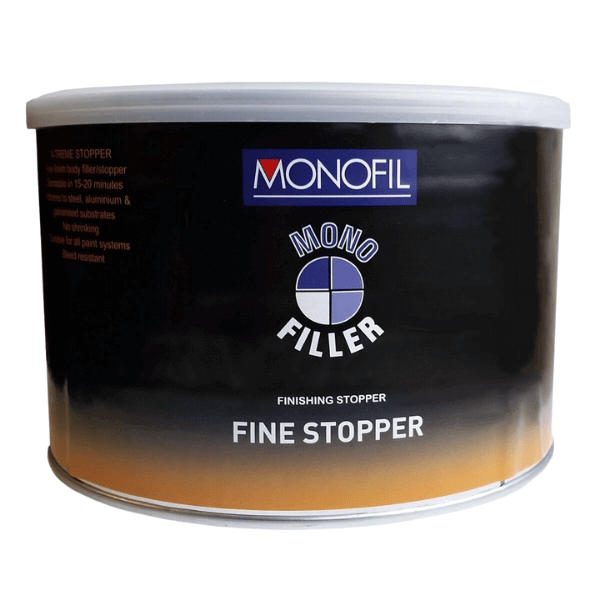 Monofil Fine Stopper including Hardener (1LT) - Professional 2K Finishing Putty for Metal & GRP