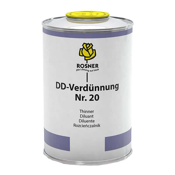 Rosner DD-Evaporation Nr. 20 1Ltr. Thinner for solvent-based coatings in a canister.