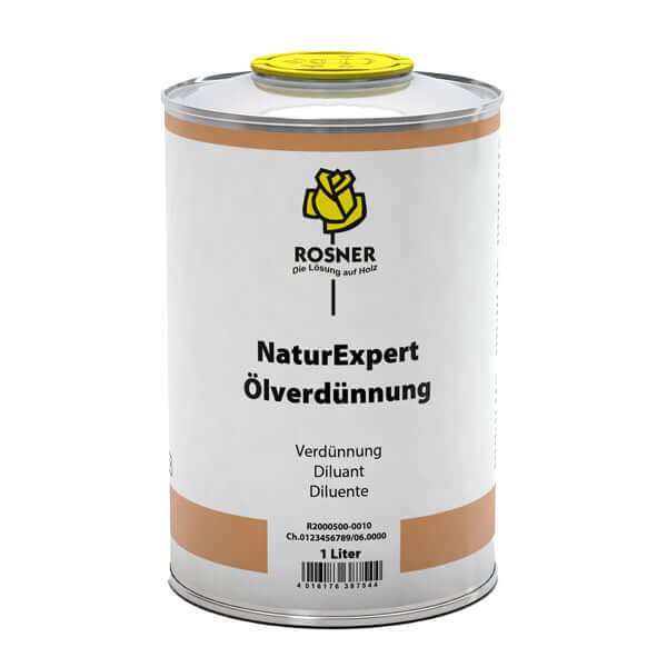 Rosner Natural Expert Thinner 1 Ltr can for oil thinning and cleaning painting tools.