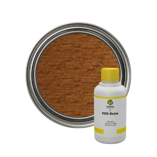 Rosner KKB Wood Stains (1L) product image showcasing wood stain can and bottle.