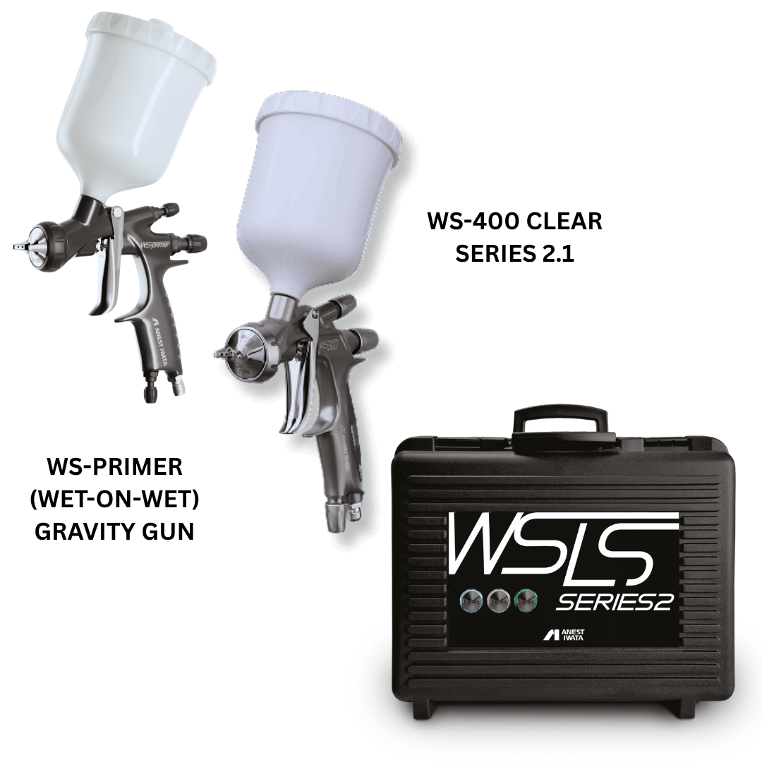 Anest Iwata Series 2.1 & WS-P Primer Twin Kit (1.3mm Nozzle Size + 600ml Cup)
