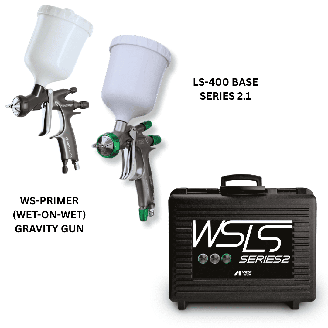 Anest Iwata Series 2.1 & WS-P Primer Twin Kit (1.3mm Nozzle Size + 600ml Cup)