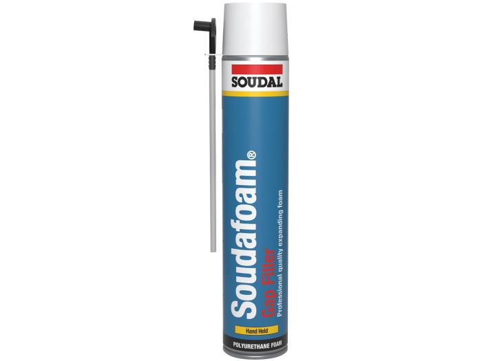 Soudal Soudafoam Gap Filler Expanding PU Foam - Hand Held canister for sealing and insulating.
